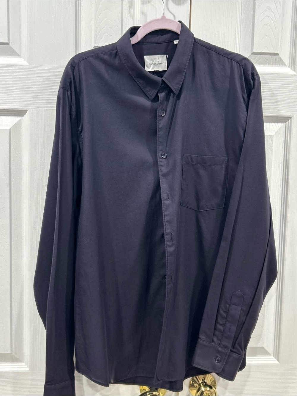 Steven Alan Men's Long-Sleeve Button-Down Shirt - Deep Navy